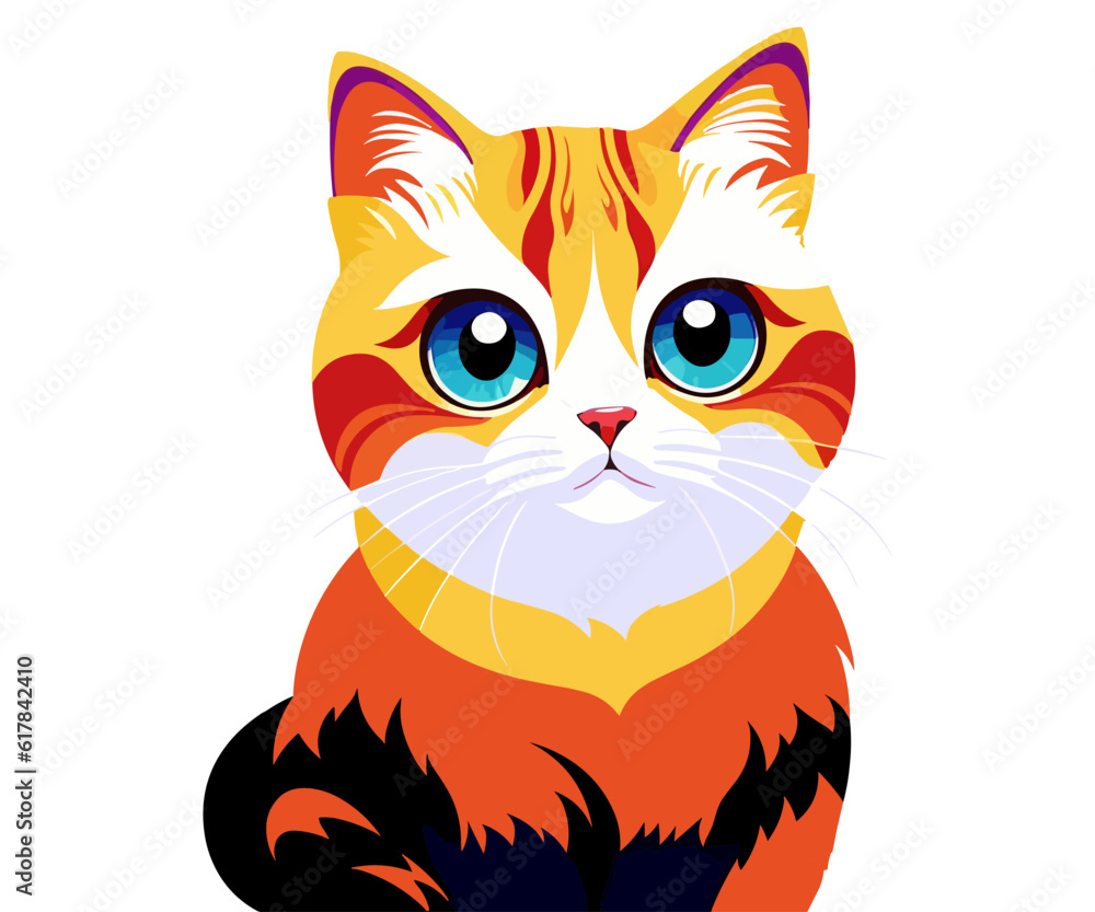 vector illustration of a cute little 