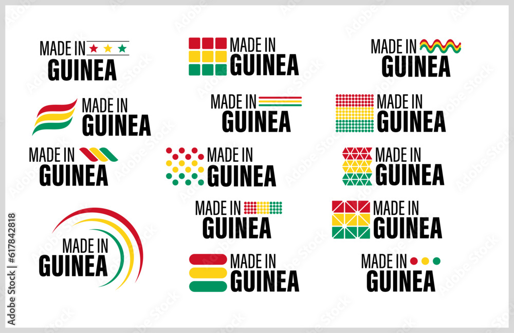 Made in Guinea graphic and label set.