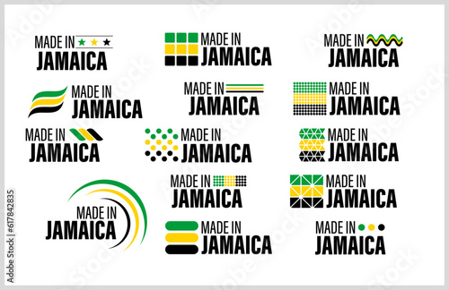 Made in Jamaica graphic and label set.