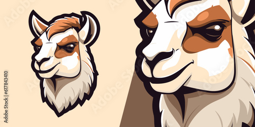 Dynamic Llama Logo Mascot: Vector Illustration for Sport and E-Sport Teams