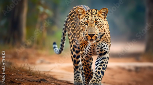 leopard (Panthera pardus). AI generative © Banu