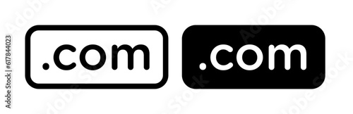Domain com icon set. Dot com vector icon. photo