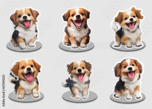 Unique best happy baby dog sticker. Cute beagle dog stickers pack