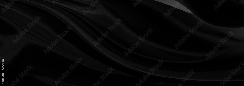 Black gray satin dark fabric texture luxurious shiny that is abstract silk cloth panorama background with patterns soft waves blur beautiful. Black gray satin dark fabric texture luxurious shiny that is abstract silk cloth panorama background with patterns soft waves blur beautiful.