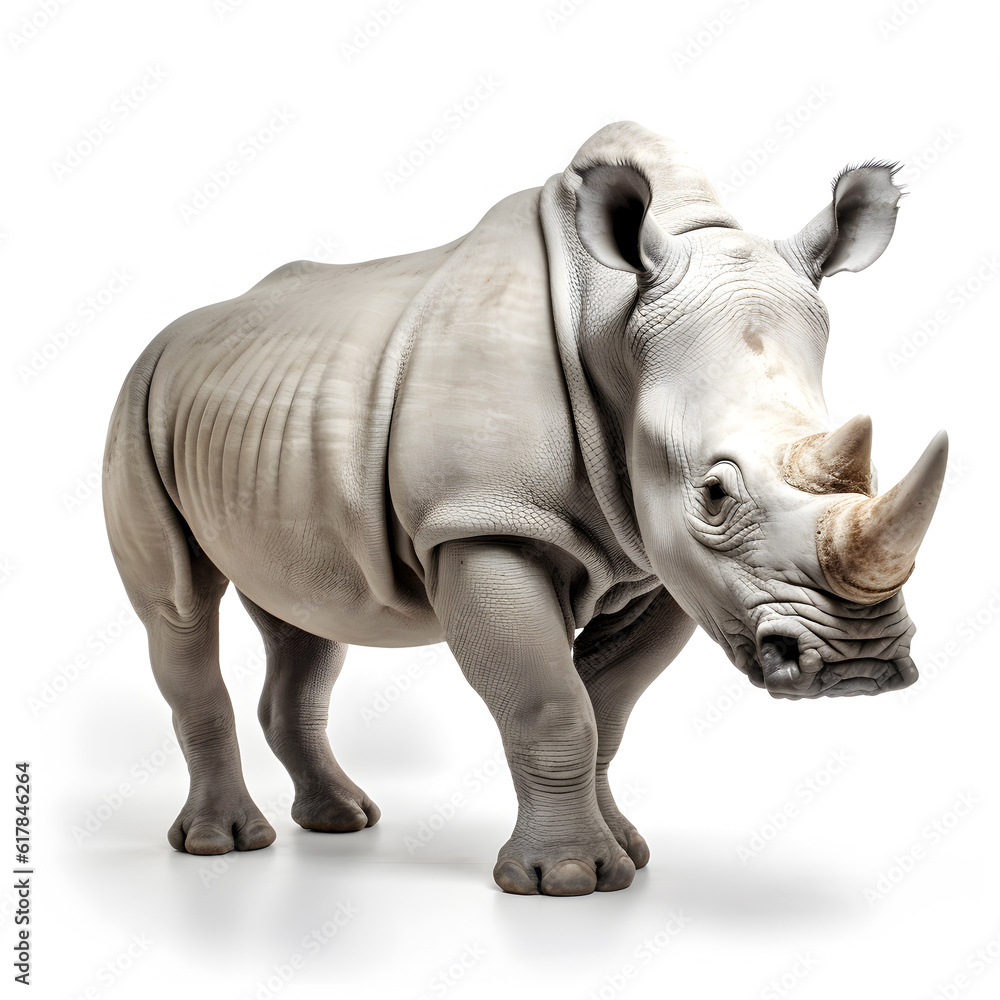 rhinoceros isolated on white background. rhinoceros isolated on white background.