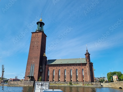 Canvas Print Stockholm, Sweden; 2nd June 2023: the Stockholm city hall building