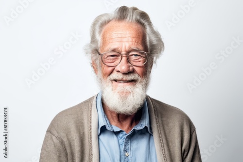 Portrait of a senior man with white beard and eyeglasses © igolaizola