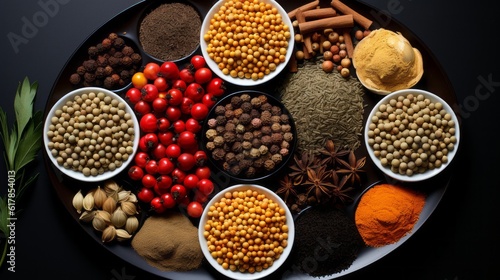 variety of species and food seasoning