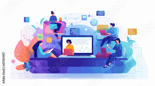 Innovative Web Development: A Vector Illustration Concept for Website Design and SEO