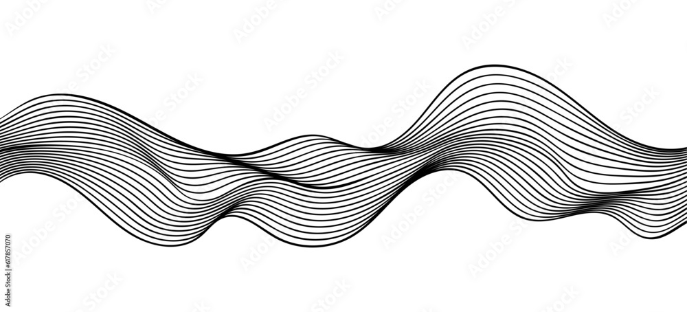 abstract black and white vector wave background. abstract black and white vector wave background.