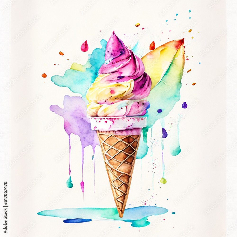 ice cream on a blue background ice cream on a blue background