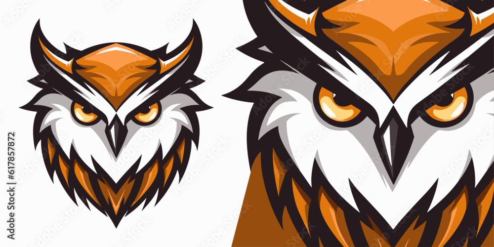 Dynamic Owl Logo: Captivating Mascot for Sport & E-Sport Teams, Illustration Vector Graphic Dynamic Owl Logo: Captivating Mascot for Sport & E-Sport Teams, Illustration Vector Graphic