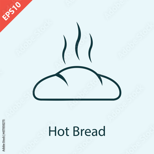 Hot bread logo design vector flat isolated illustration