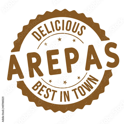 Arepas grunge rubber stamp