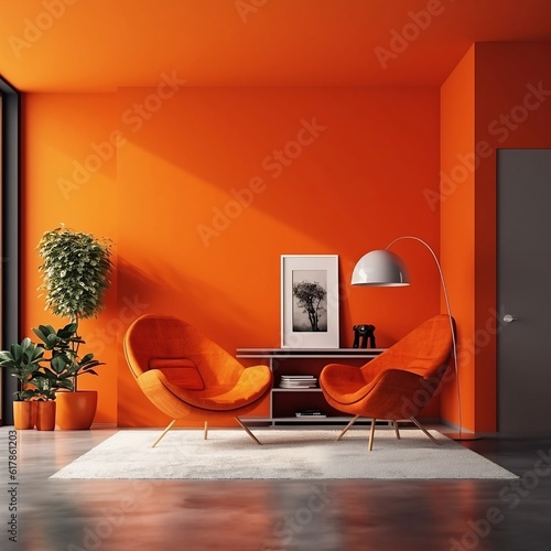 Contemporary living room, interior design, modern design living room, AI generated image, AI Art, AI 