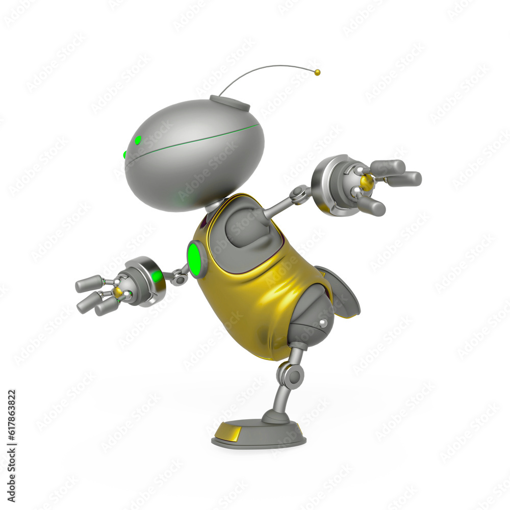 mini bot is running fast side view mini bot is running fast side view