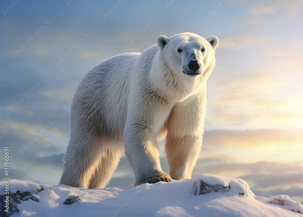 polar bear in the snow polar bear in the snow
