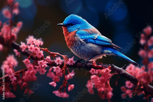 blue bird on a branch © lovephotos
