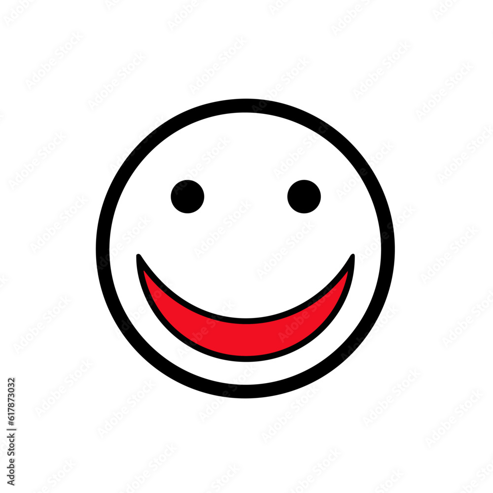 Fototapeta premium Expressive Communication: Smile Emoji Logo Vector Design for Positive Messaging
