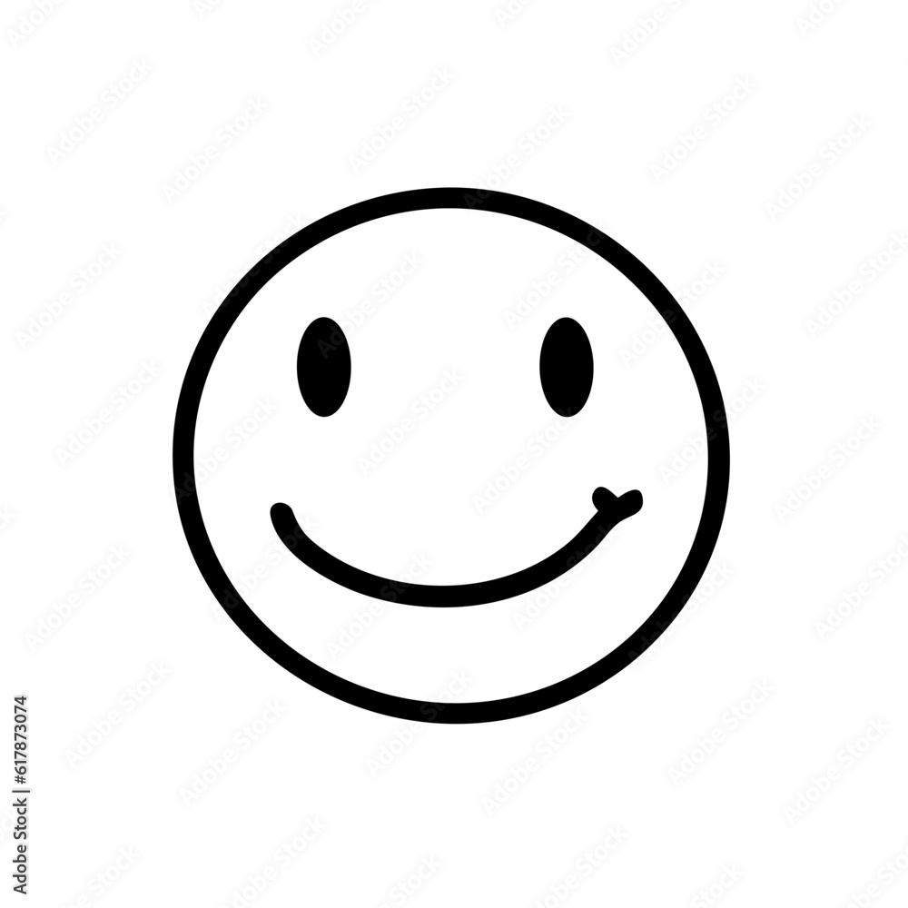 Obraz premium Expressive Communication: Smile Emoji Logo Vector Design for Positive Messaging