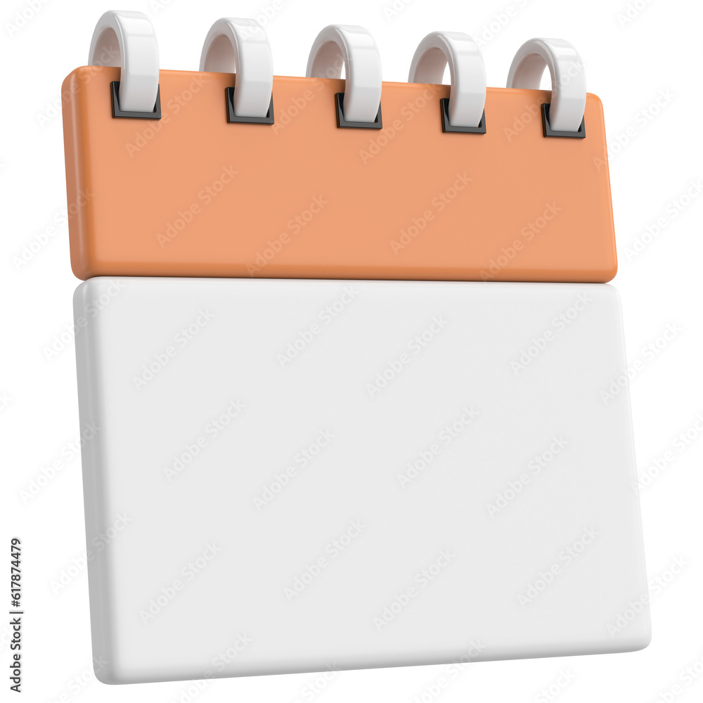Empty calendar. 3D calendar. 3D illustration. Empty calendar. 3D calendar. 3D illustration.