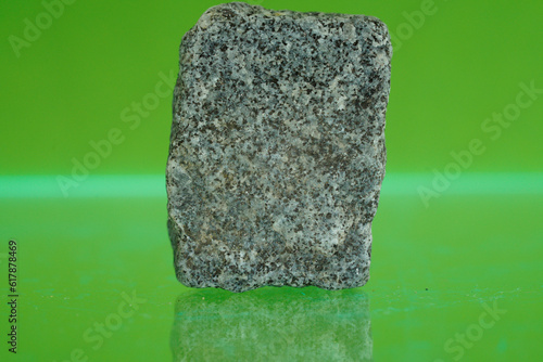 Wallpaper Mural natural mineral on a green background with crystal quartz crystals Torontodigital.ca