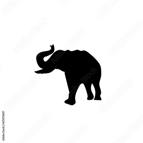 elephant silhouette isolated on white © MdArefin