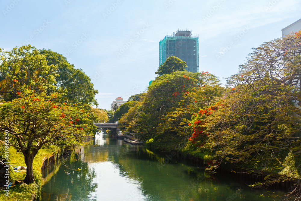 A river flowing through Colombo, the capital of Sri Lanka A river flowing through Colombo, the capital of Sri Lanka