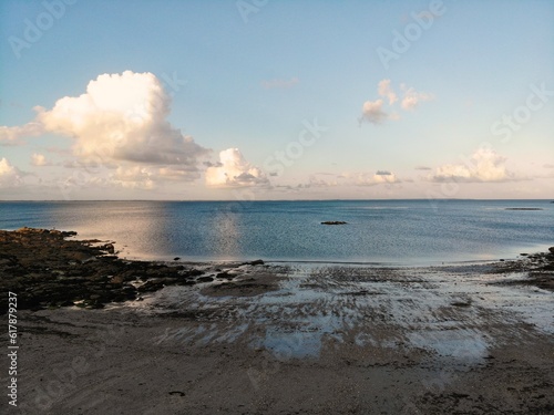 Normandy coast line france aerial view