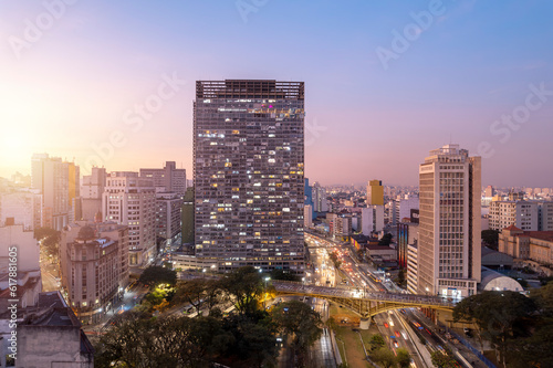 Aerial view of the "Anhanbabaú Valley" in the city of São Paulo, Brazil