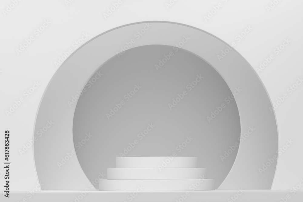 Abstract scene or podium for product showcase on monochrome background. Abstract scene or podium for product showcase on monochrome background.