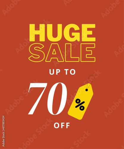 70% OFF Sale. Discount Special Offer Promo Ad. Discount Promotion. Huge Sale Discount Offer. 70% Discount Special Offer Banner Design Template