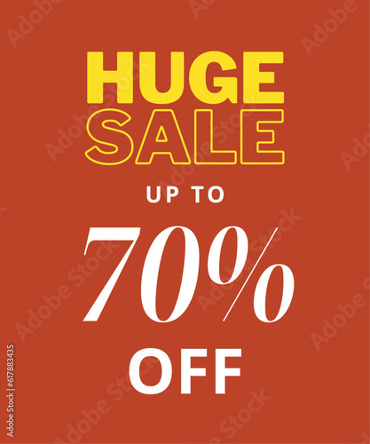 70% OFF Sale. Discount Special Offer Promo Ad. Discount Promotion. Huge Sale Discount Offer. 70% Discount Special Offer Banner Design Template