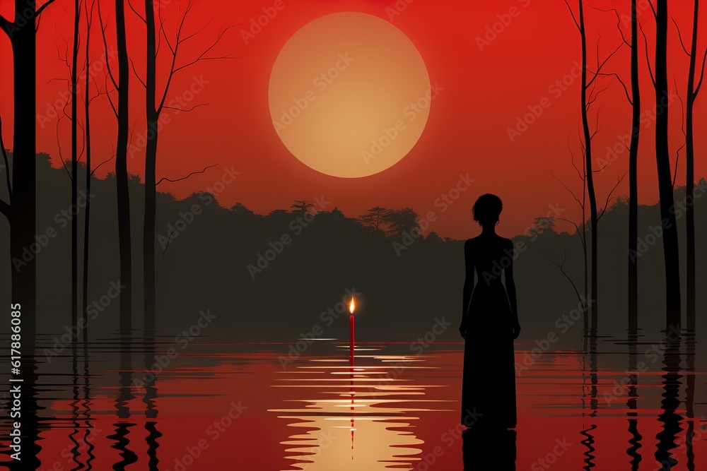 apocalyptic landscape in shades of crimson black apocalyptic landscape in shades of crimson black
