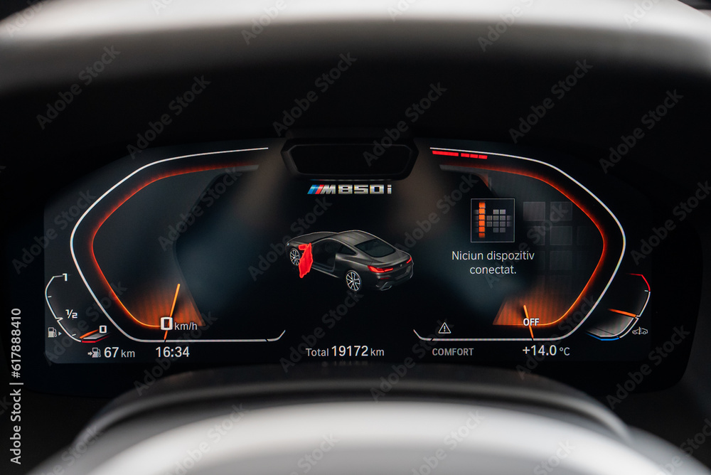 car speedometer close up