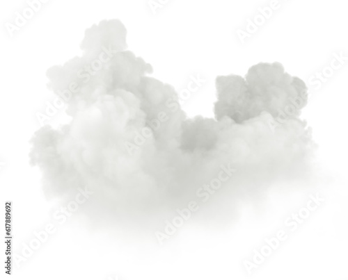 White smooth clouds realistic meteorology isolate backgrounds 3d illustrations png
