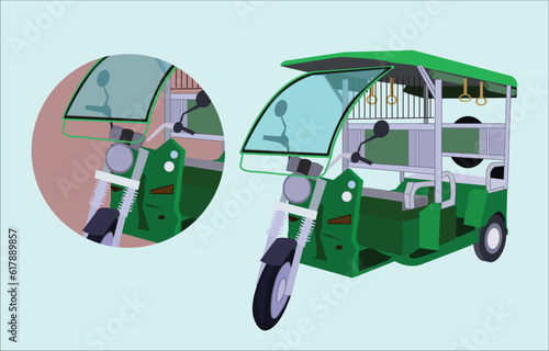 E rickshaw vector