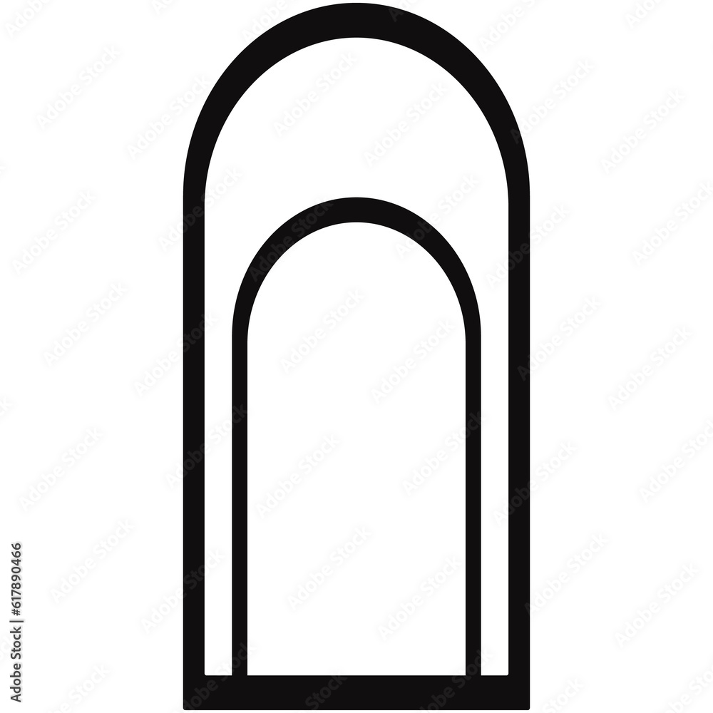 Silhouettes of Islamic windows. Silhouettes of Islamic windows.