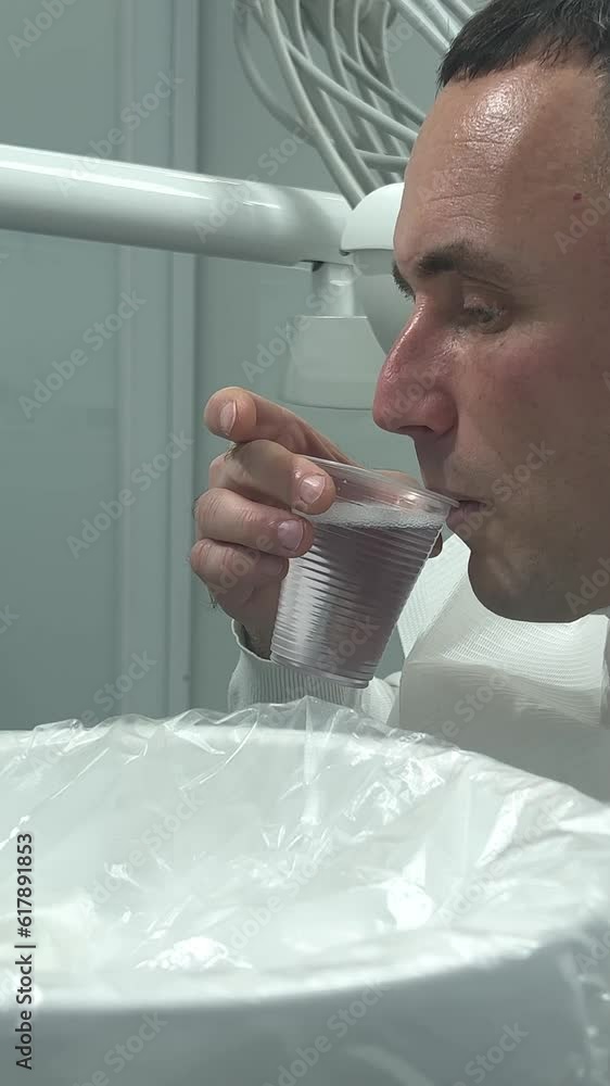 rinsing mouth after dentist procedures from spitting into special