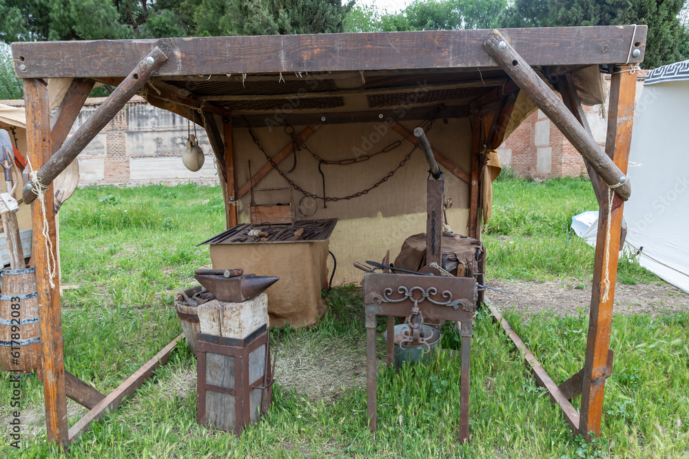 blacksmith shop from the time of the ancient roman empire