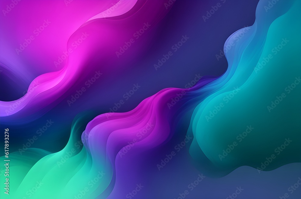 Captivating Smoky Flow Gradient: Lime Green, Navy Blue, Blush Pink, Magenta Background 2