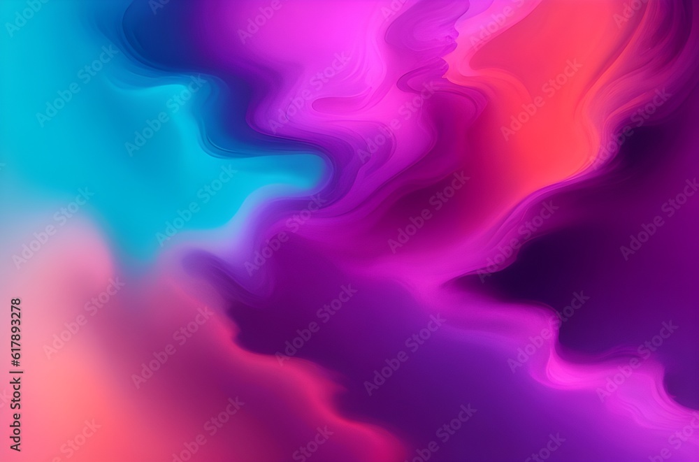Vibrant Smoky Flow Gradient: Amethyst Purple, Sunset Orange, Hot Pink Background 1