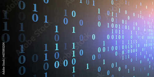 Digital data technology concept. Binary code. Background code content of binary software programming.
