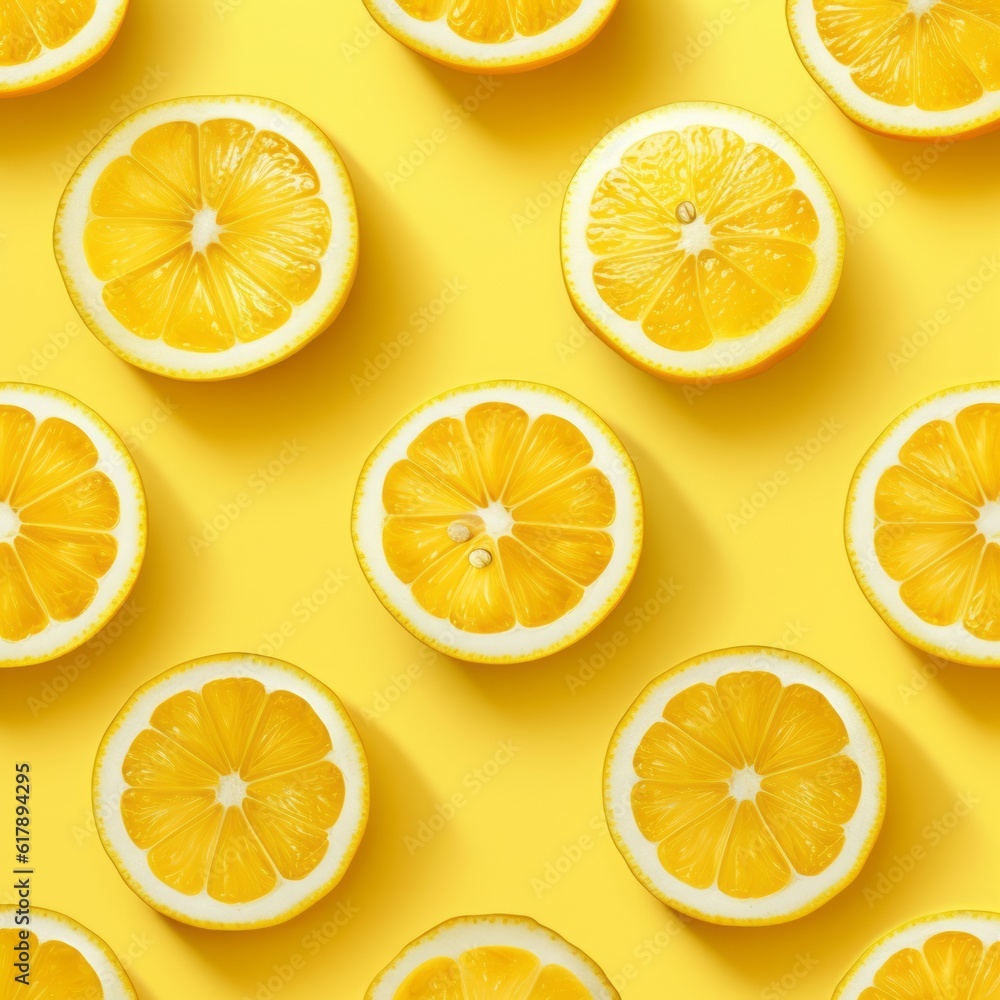 lemon slices background, AI generative lemon slices background, AI generative