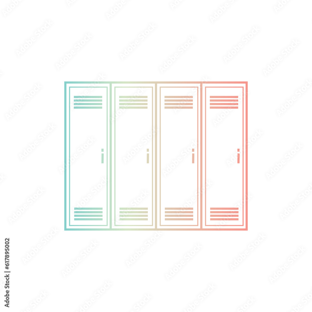 gradient school lockers icon image vector illustration design gradient school lockers icon image vector illustration design