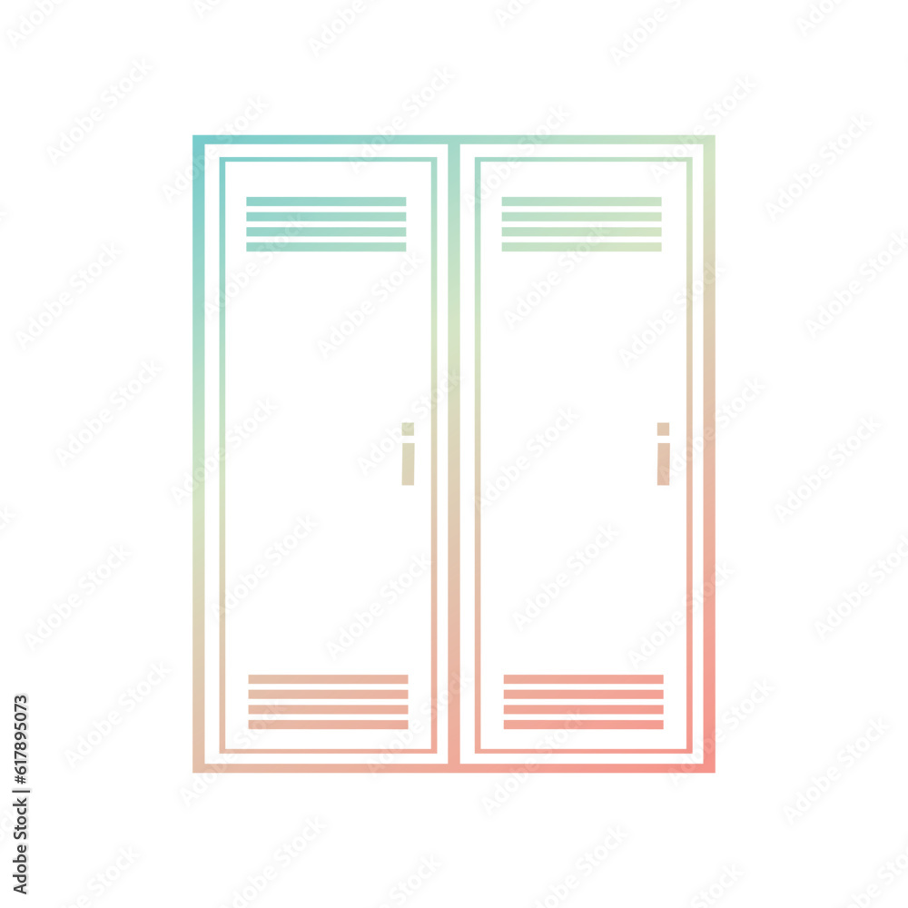 gradient school lockers icon image vector illustration design gradient school lockers icon image vector illustration design