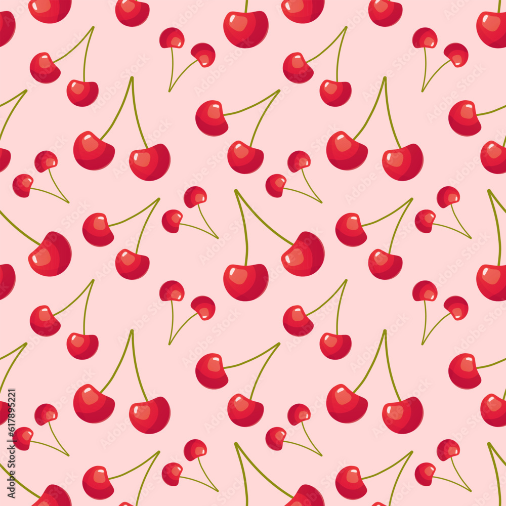 seamless pattern with cherries seamless pattern with cherries