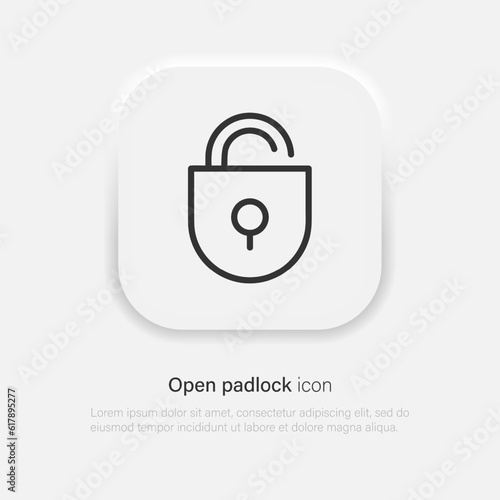 Unlock vector icon. Unlock open padlock unblock symbol. Vector EPS 10