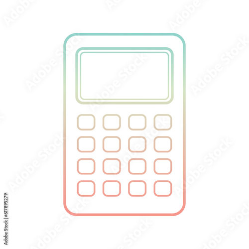 gradient calculator math device isolated icon vector illustration