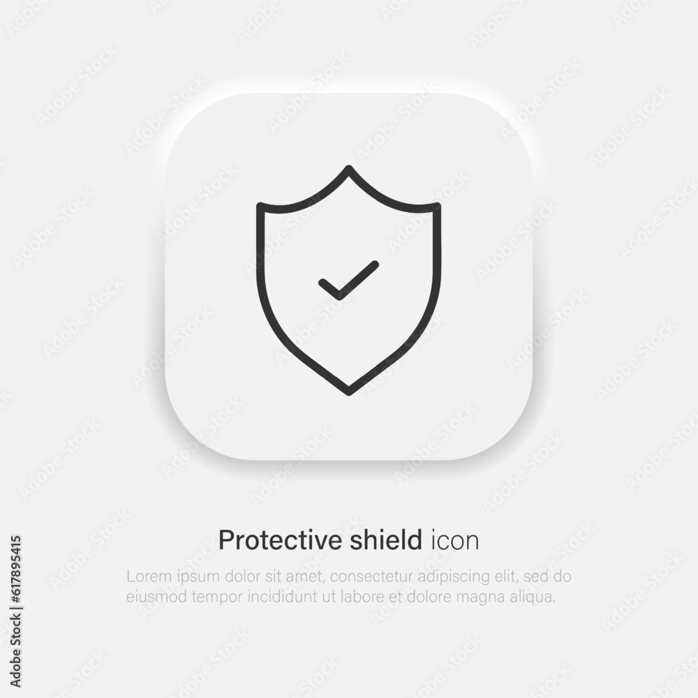 Shield icon. Shield with a checkmark symbol. Protection icon concept. Vector EPS 10 Shield icon. Shield with a checkmark symbol. Protection icon concept. Vector EPS 10